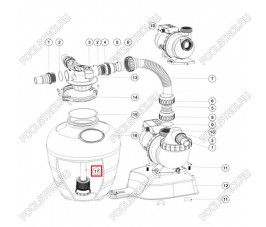 Дюзовая коробка 89033603 в комп-ке с трубой для Aquaviva FSU