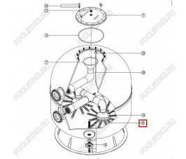 Дюзa для фильтра AK Kripsol/VASO Ø 1400 RCFI0008.08R