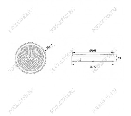 Лампа PS710. LED. белый холодный. PAR56-тонкая. 30 Вт. 12В AC. ABS