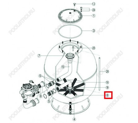 Сепаратор для фильтра Hayward PRO S360SLE (RRFI0008.03R\500201150000)