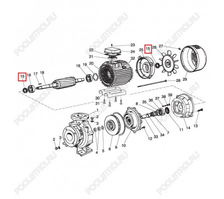 Уплотнительное кольцо фронтальное для насосов Saer IR4P125-250A Cast Iron (54710520)