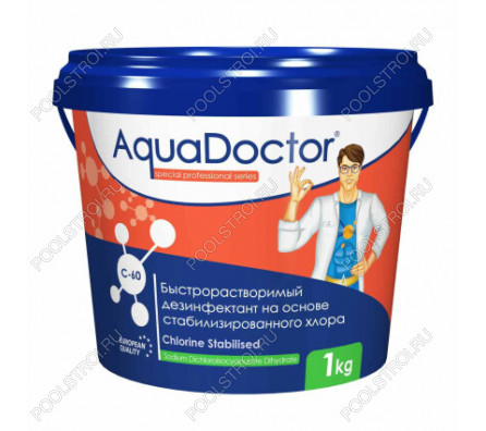 Шоковый хлор AquaDoctor C-60 стабилизированный в гранулах 1кг